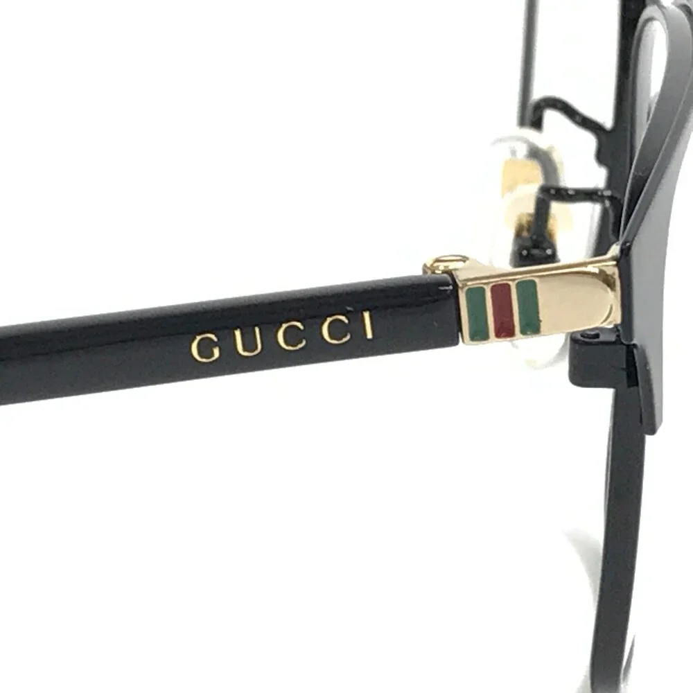 Gucci Eyeglasses Frames GG0756OA 001 Matte Black Rectangle Asian Fit 56-17-145